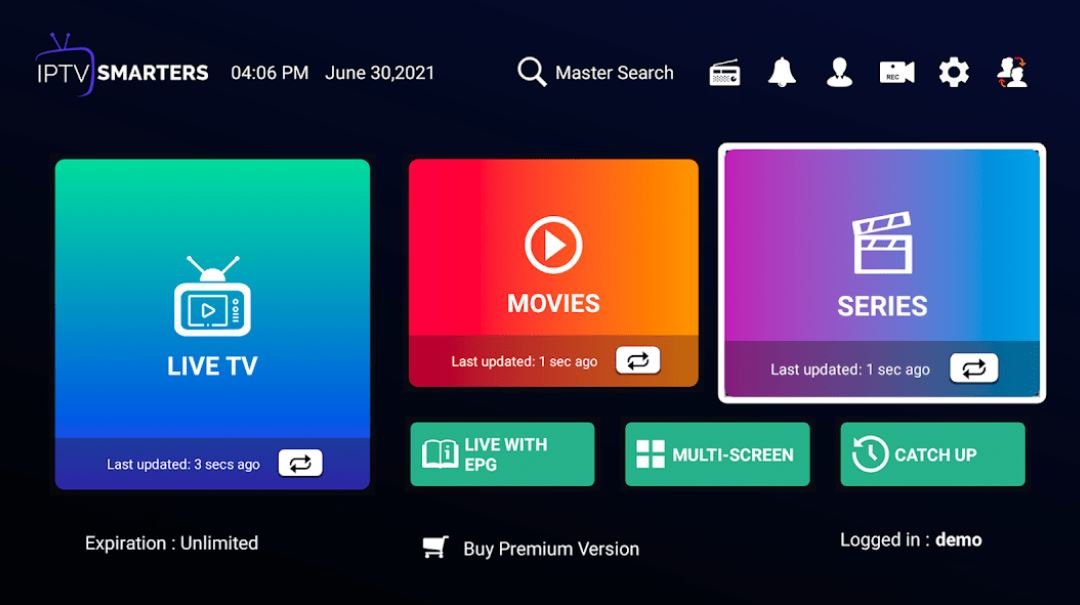 Interface IPTV Smarters Pro compatible Adult IPTV